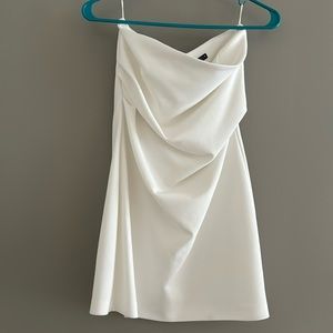 White strapless dress